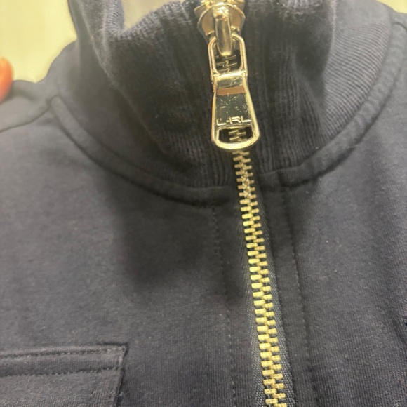 Lauren Ralph Lauren Full Zip Navy Nautical Womens M Boating Sweater Jacket - Picture 11 of 13